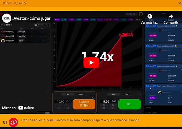 C&oacute;mo jugar aviator