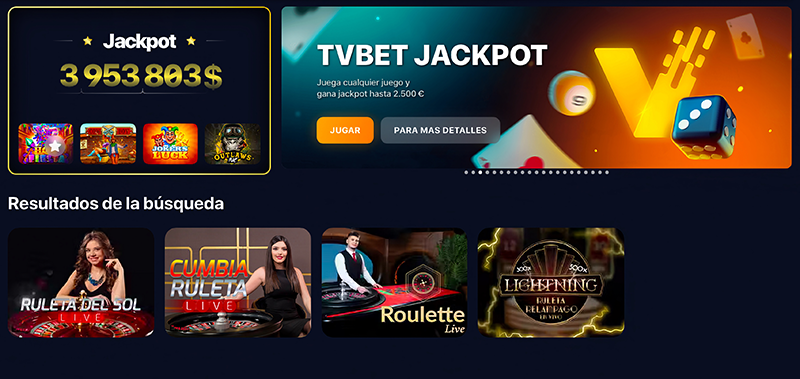 interface principal roleta 1win